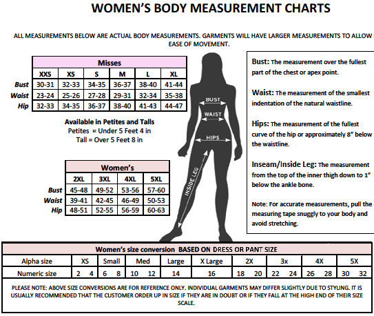 Landau Women S Lab Coat Size Chart